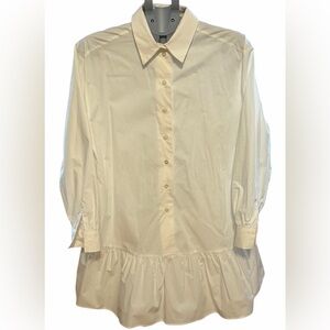 H&M Divided Cream Button-Up Shirt